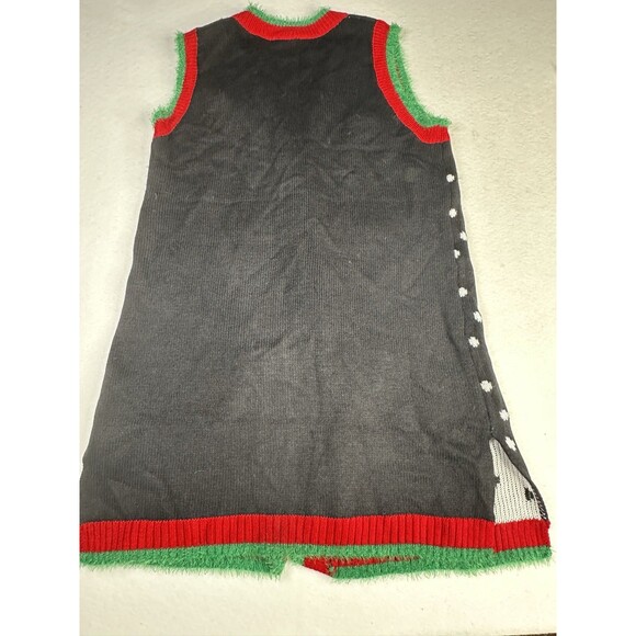 Celebrate Together Christmas Sweater Vest Open Front  sz Med Santa Presents - Picture 10 of 10